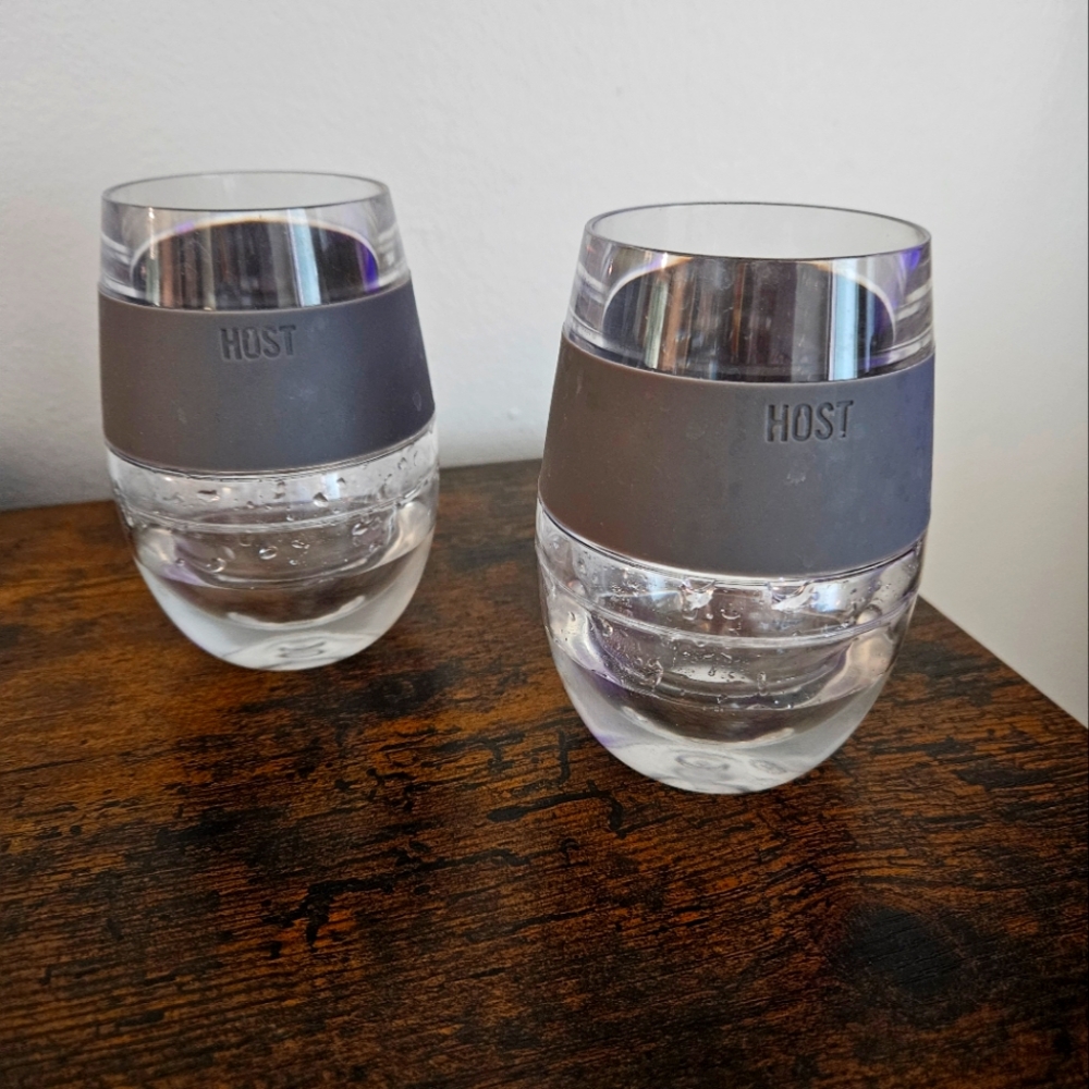 Host Wine Freezing Insulated Plastic Glasses-Set Of 2